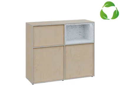 EFE D1241 P dolní modul, 2-dveřová/nika, 1000x1200x400, pravý, překližka bříza/upcyklovaný plast